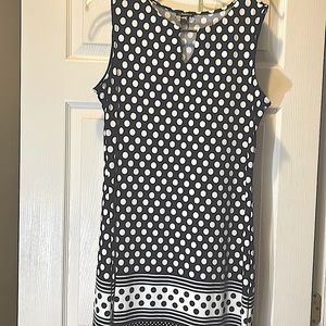 Lavanya polka dot dress. Size L. Navy & white.